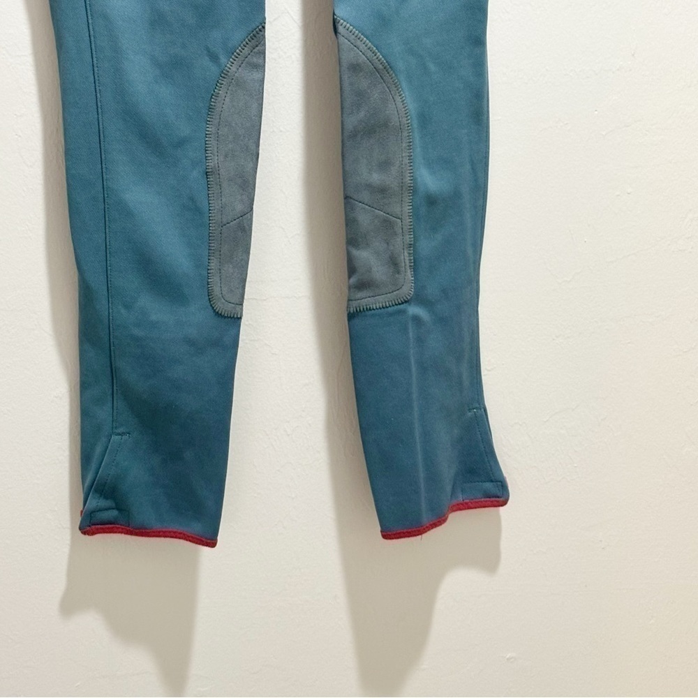 EURO-STAR REITMODEN Blue Leather Riding Breeches Pants Dressage Equestrian 26R - Picture 5 of 8